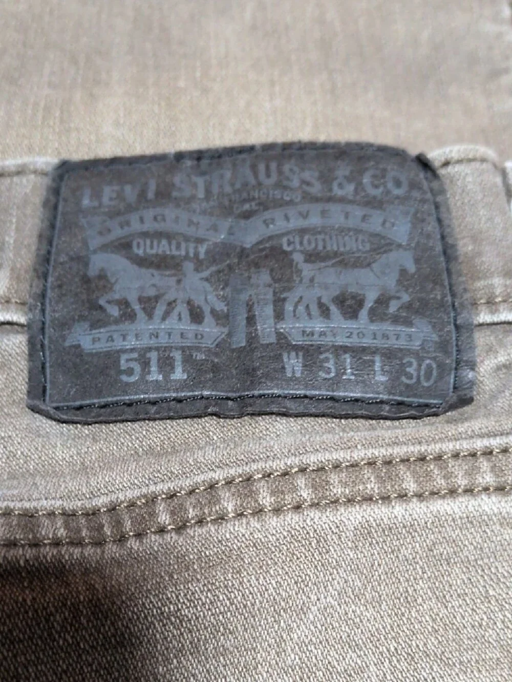 Levi's Men's 511 Straight Jeans in Olive Brown 31x30